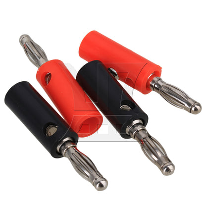 BQLZR 200 Pieces Multimeter Probe Banana Plug Male Screw Type Connectors 0.157inch
