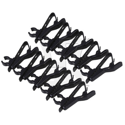 BQLZR 10 Pieces Metal 6mm EY-J02A Microphone Clip for Recording Microphone Black