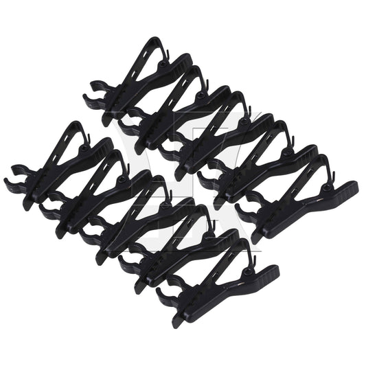 BQLZR 10 Pieces Metal 6mm EY-J02A Microphone Clip for Recording Microphone Black