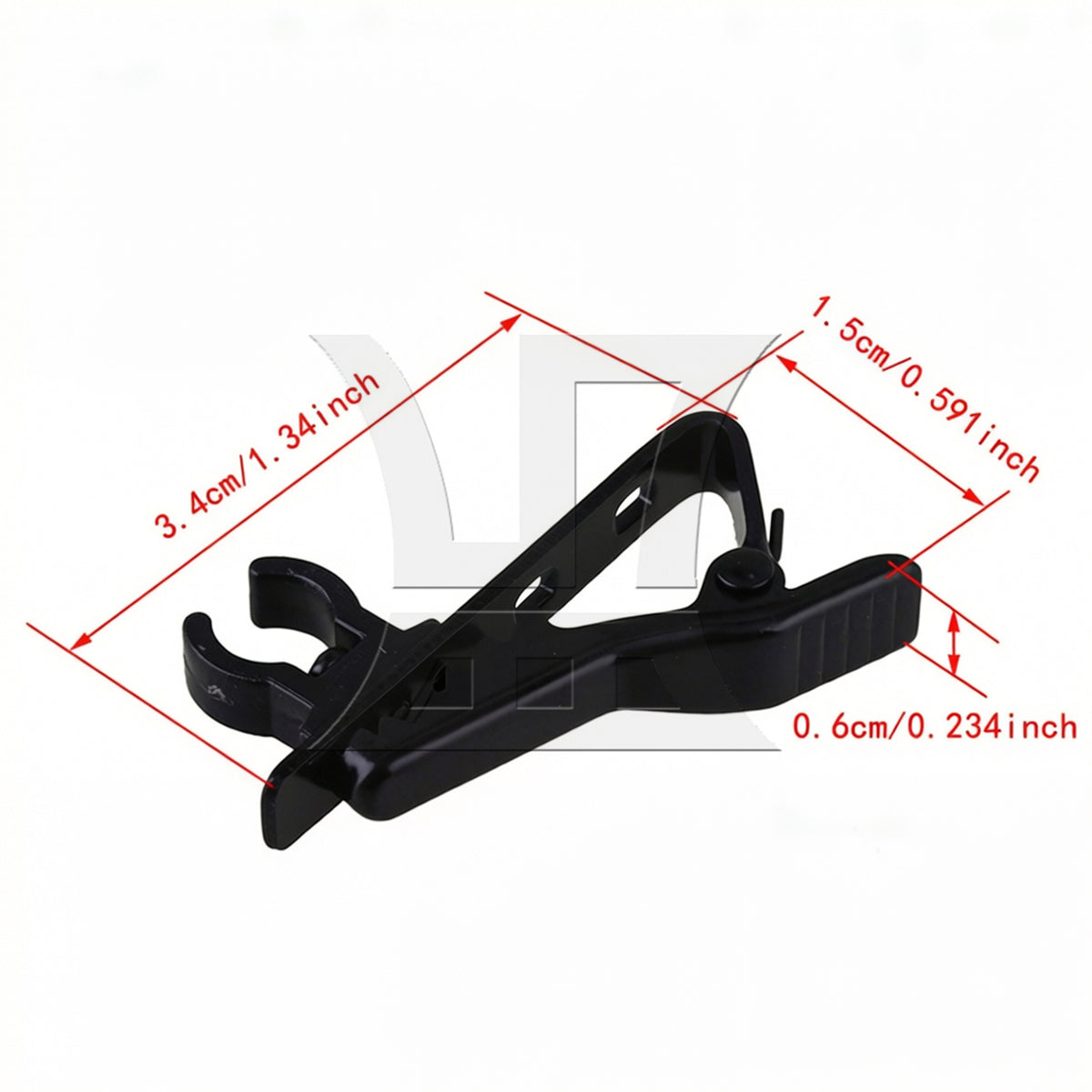BQLZR 10 Pieces Metal 6mm EY-J02A Microphone Clip for Recording Microphone Black