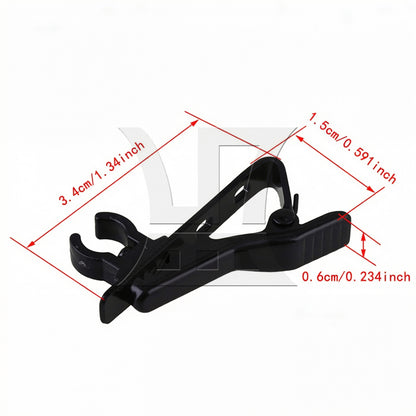 BQLZR 10 Pieces Metal 6mm EY-J02A Microphone Clip for Recording Microphone Black