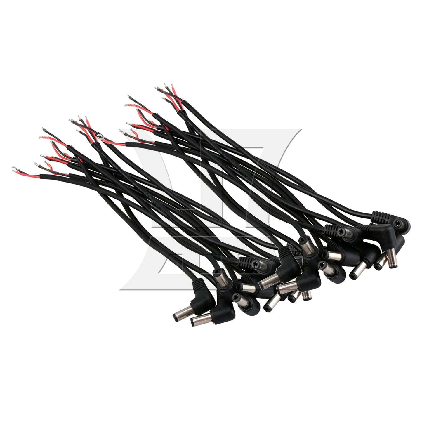 BQLZR DC Tips Power Plug Jack Connector 5.5 x 2.1mm Male Right Angle Cord Cable