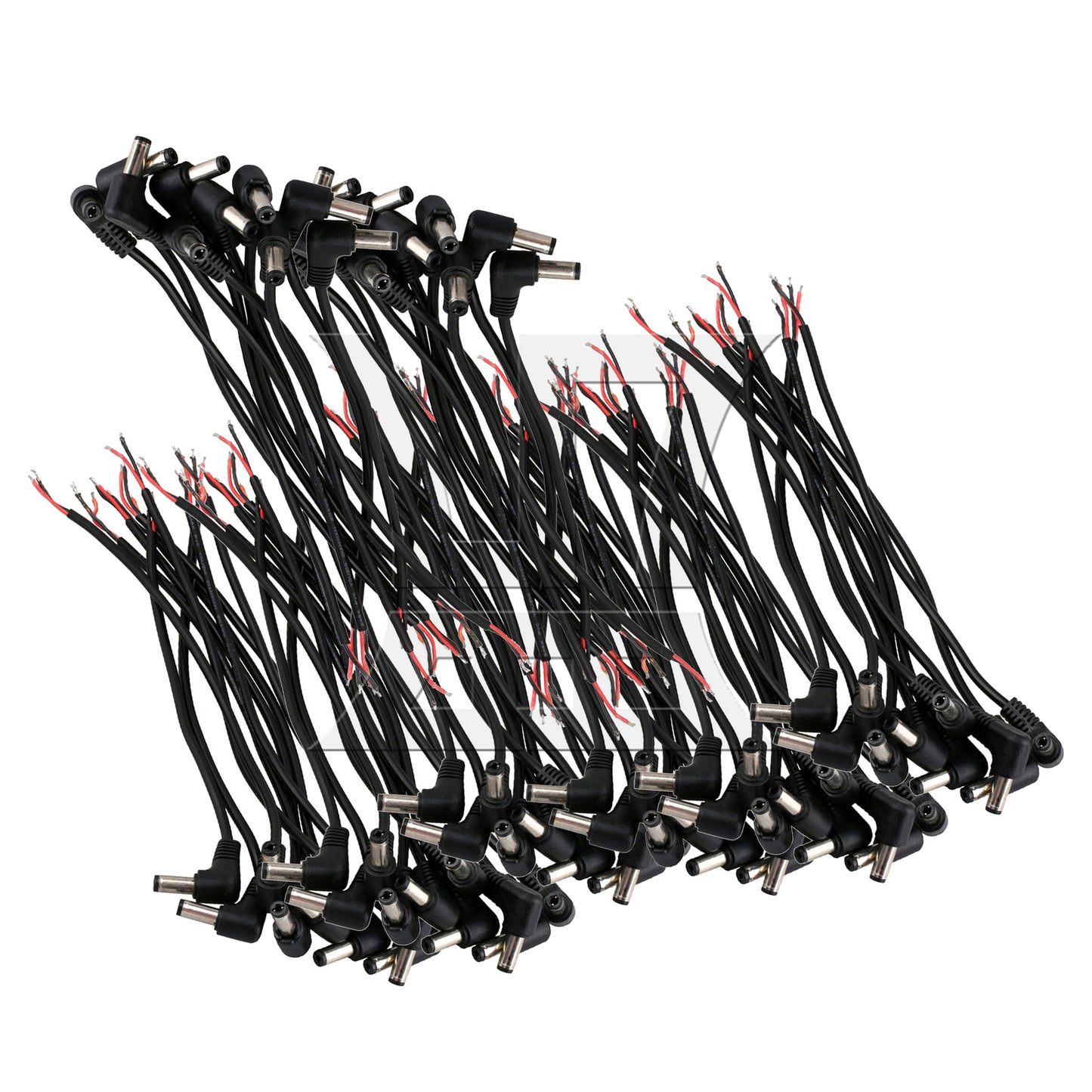 BQLZR DC Tips Power Plug Jack Connector 5.5 x 2.1mm Male Right Angle Cord Cable