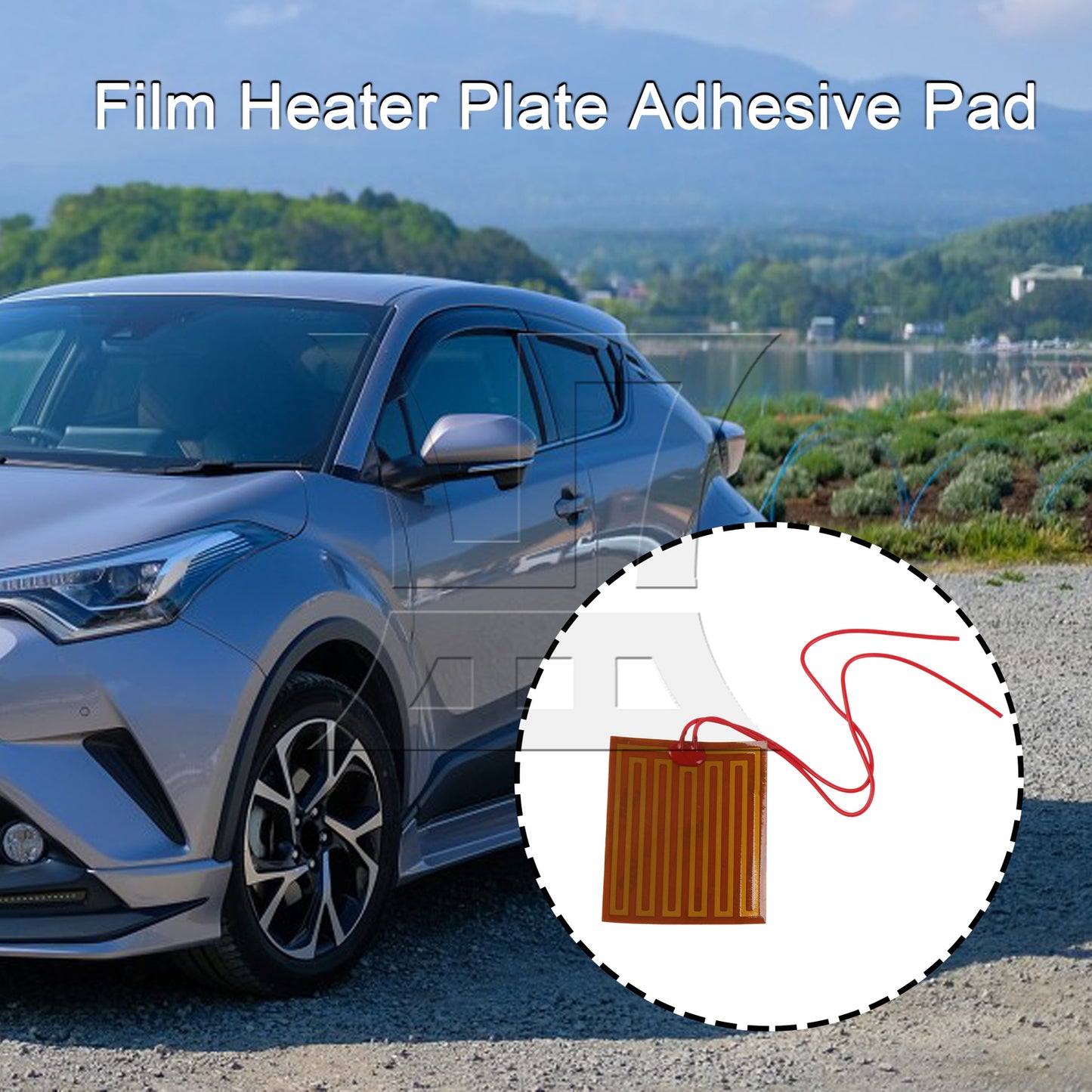 BQLZR Adhesive Heater Heating Elements Film Pads 12V 25W 2.36 x 2.76 Inch