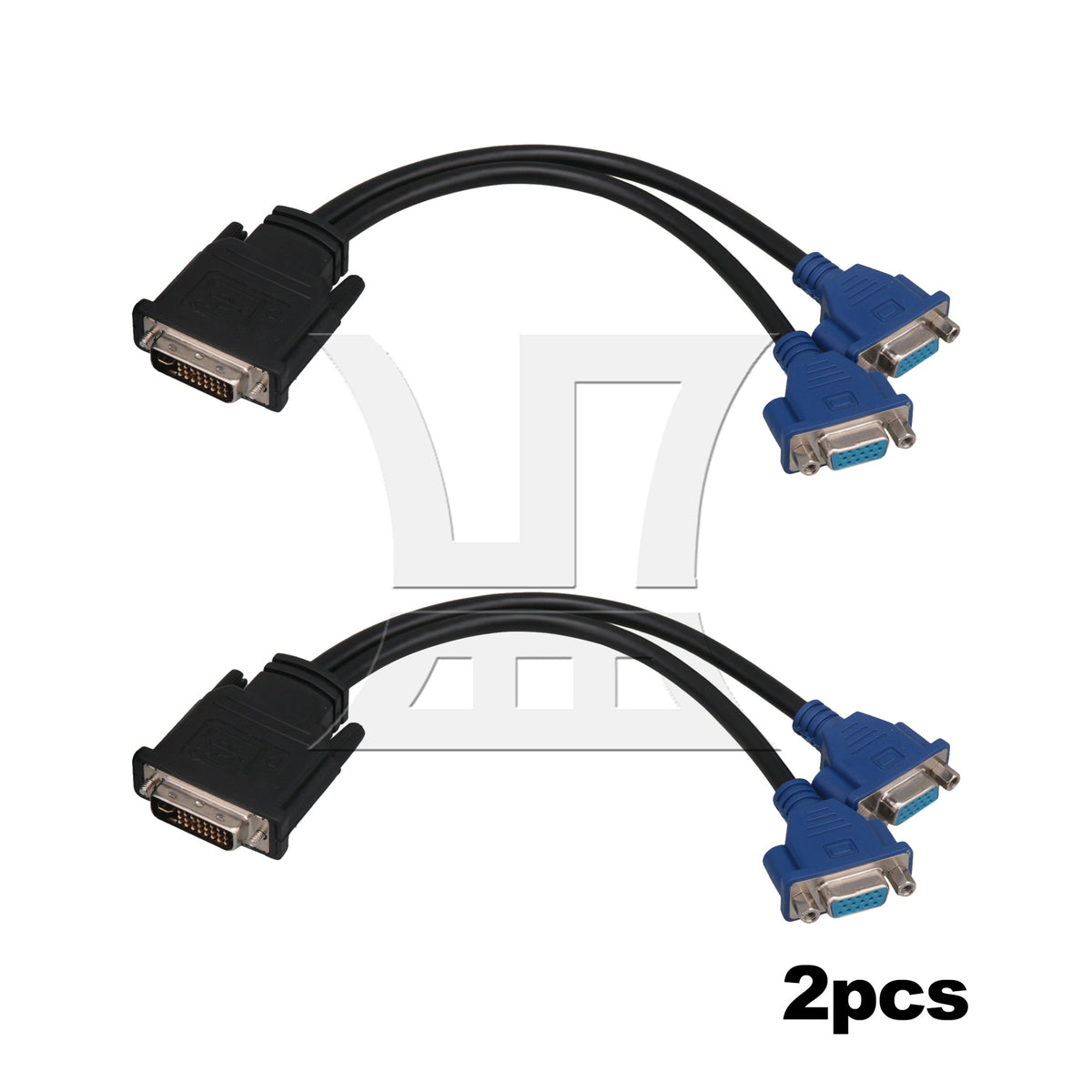 BQLZR DVI24+5 to Dual VGA Female Video Splitter Cable 2VGA for Monitor