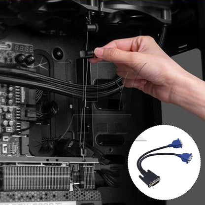 BQLZR DVI24+5 to Dual VGA Female Video Splitter Cable 2VGA for Monitor