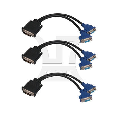 BQLZR DVI24+5 to Dual VGA Female Video Splitter Cable 2VGA for Monitor