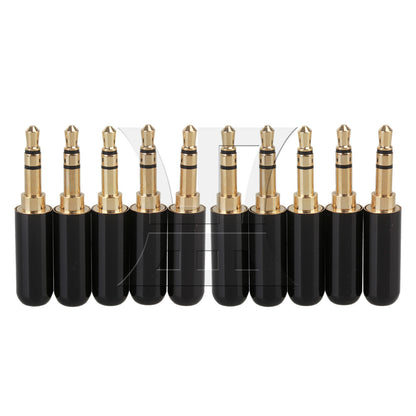 BQLZR  3.5mm 1/8" Stereo 3-pole Gold Plug A/V Connector Copper Mini Jack