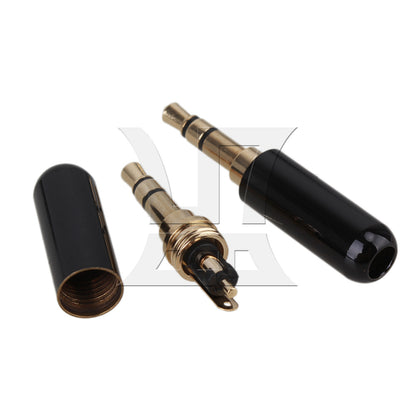 BQLZR  3.5mm 1/8" Stereo 3-pole Gold Plug A/V Connector Copper Mini Jack