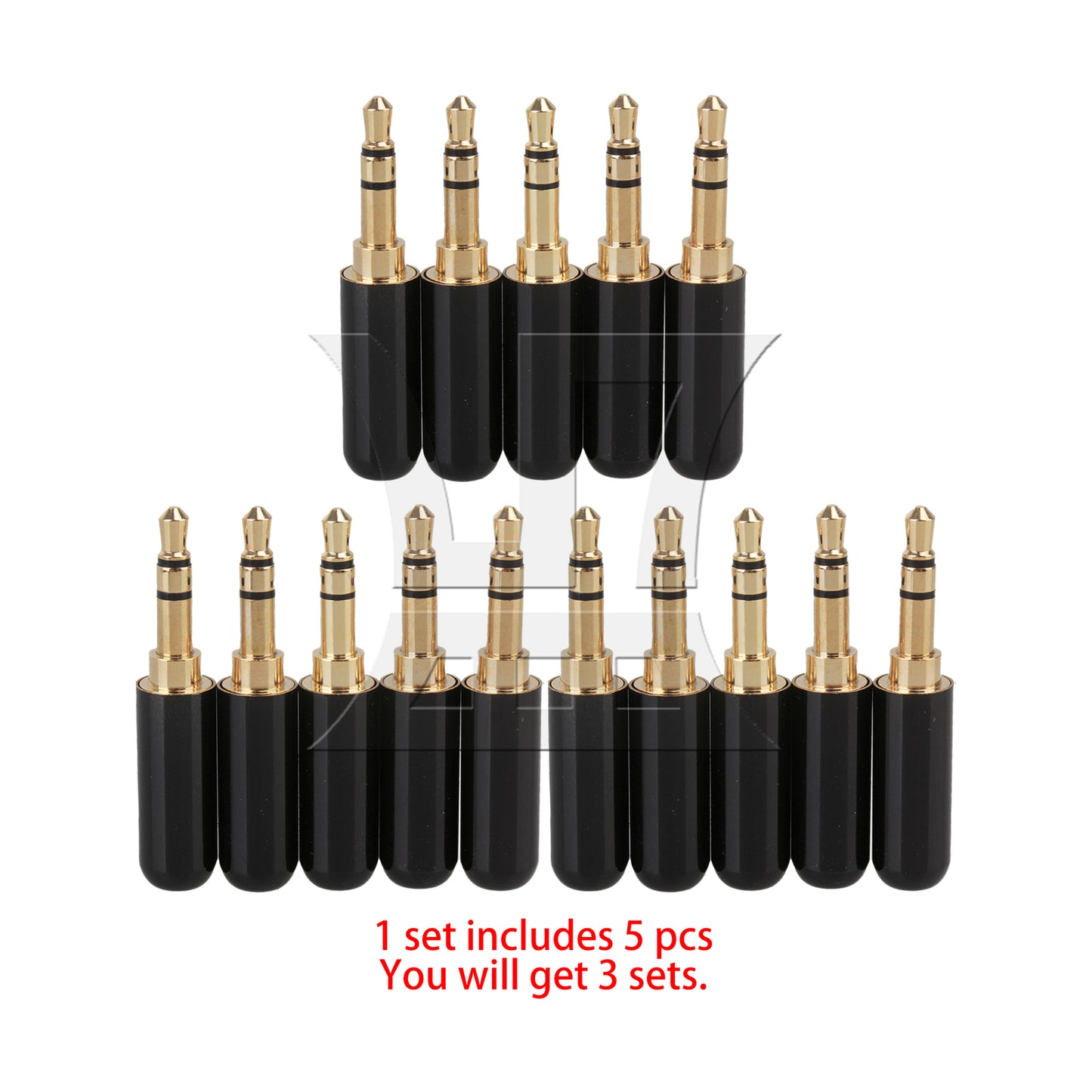 BQLZR  3.5mm 1/8" Stereo 3-pole Gold Plug A/V Connector Copper Mini Jack
