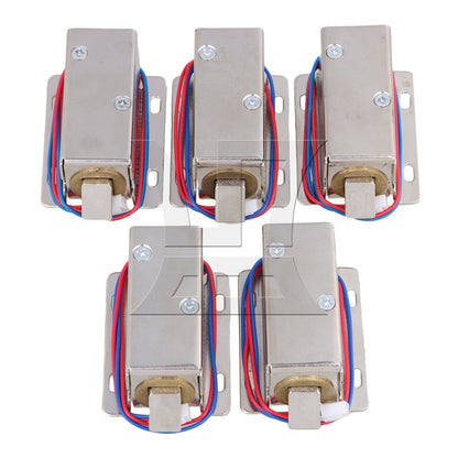 BQLZR Silver 12V Cabinet Locks Cabinet Door Electric Lock Assembly Solenoid