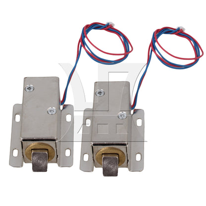 BQLZR Silver 12V Cabinet Locks Cabinet Door Electric Lock Assembly Solenoid