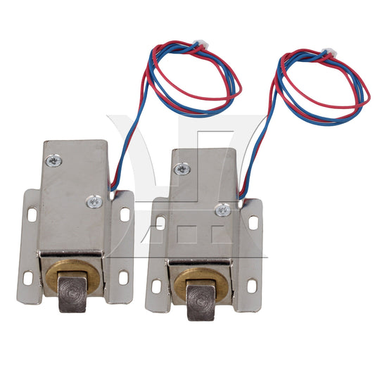 BQLZR Silver 12V Cabinet Locks Cabinet Door Electric Lock Assembly Solenoid