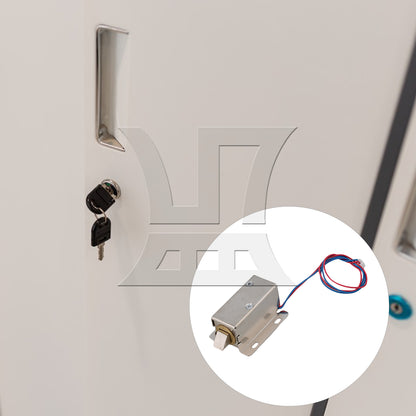 BQLZR Silver 12V Cabinet Locks Cabinet Door Electric Lock Assembly Solenoid