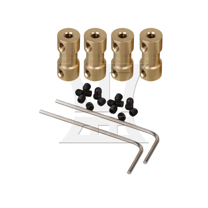 BQLZR  Brass Joint Shaft Motor Flexible Coupling Coupler Connector 3mm to 4mm