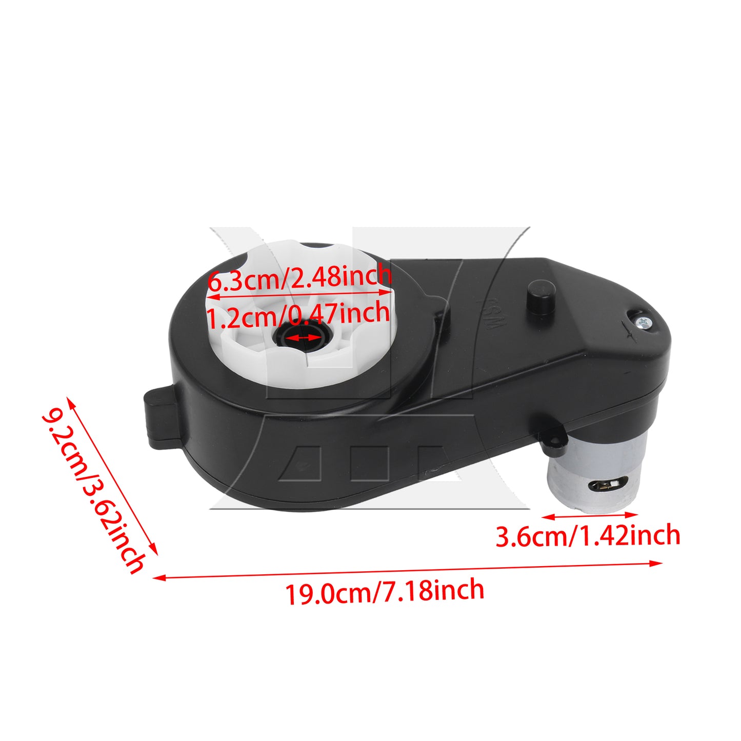 BQLZR 2 Pieces 12V 550 Electric Motor Gear Box 30000RPM for Ride on Cars Parts