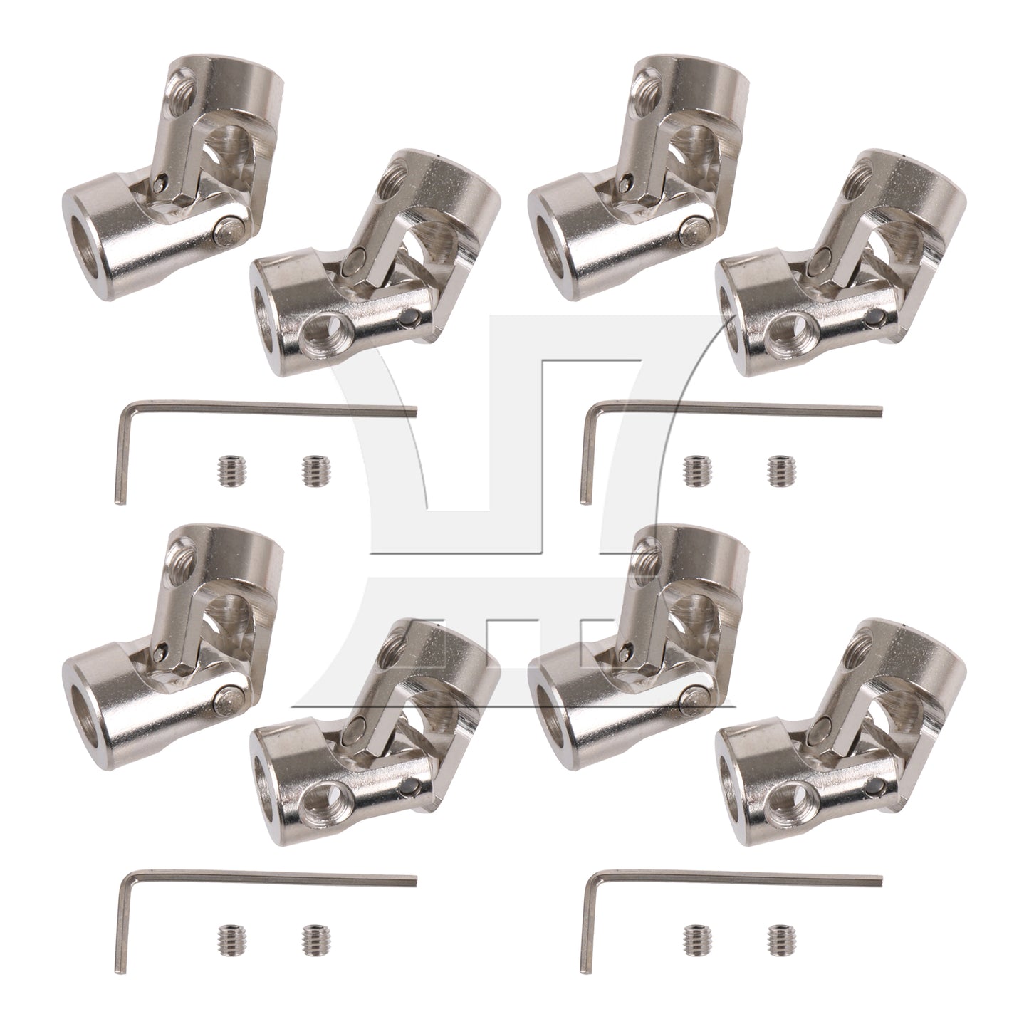 BQLZR  Metal Shaft Coupling Couplers for RC Boat Robot 6-6mm Hole Dia Set
