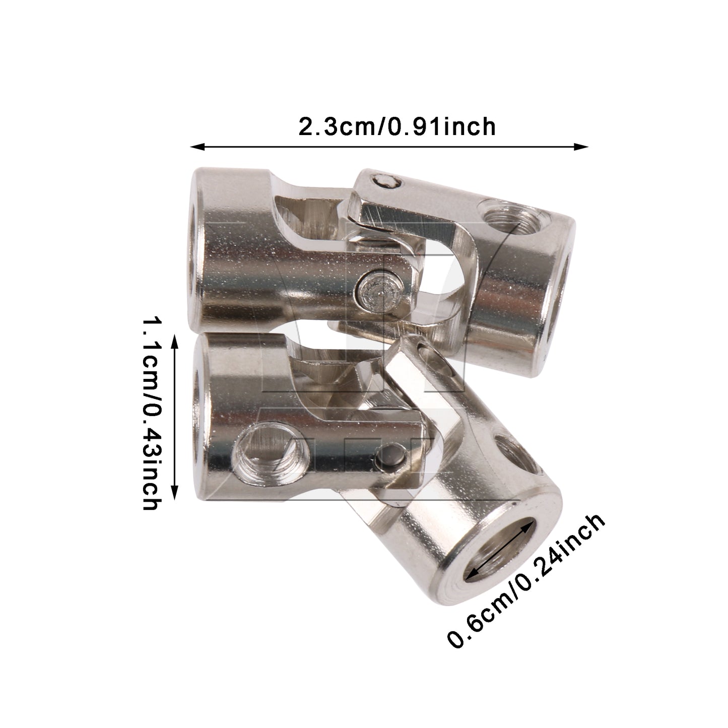 BQLZR  Metal Shaft Coupling Couplers for RC Boat Robot 6-6mm Hole Dia Set