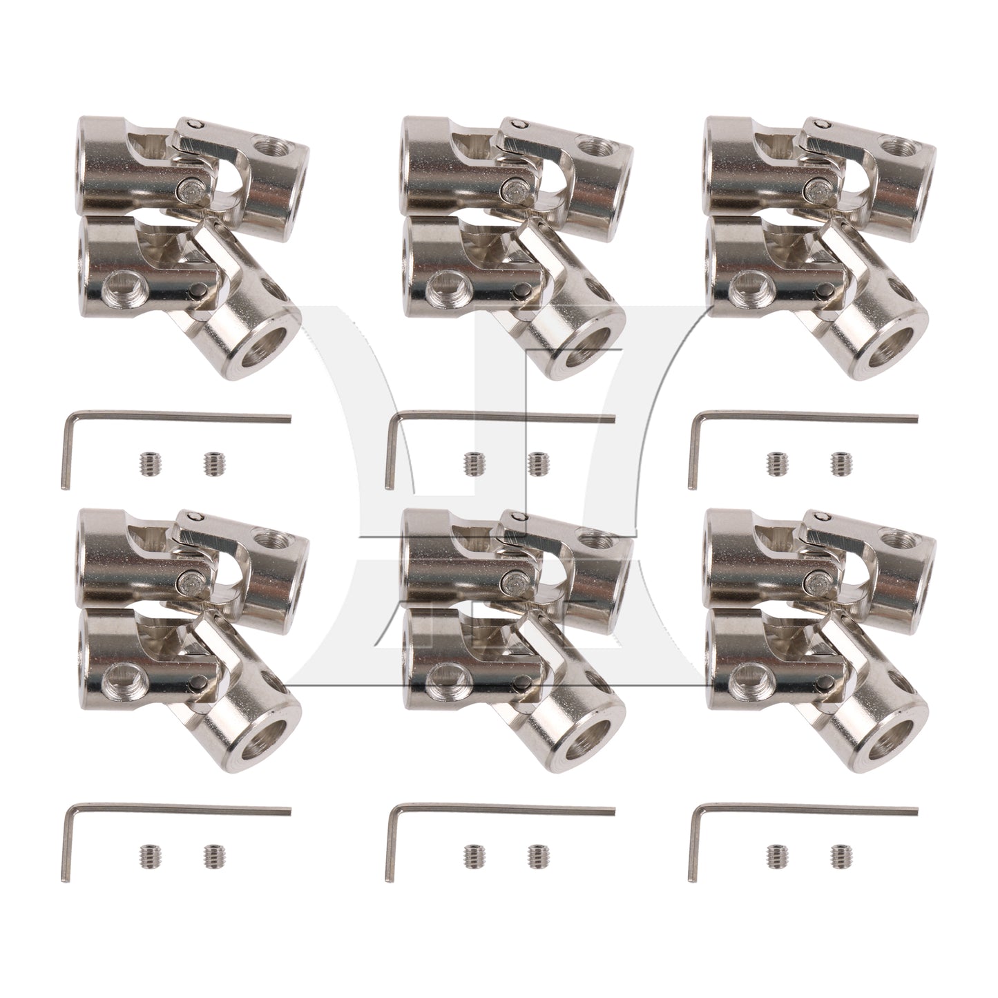 BQLZR  Metal Shaft Coupling Couplers for RC Boat Robot 6-6mm Hole Dia Set