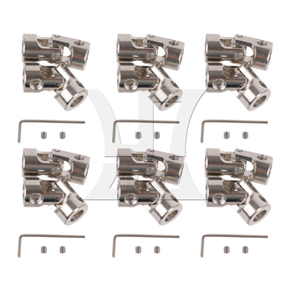 BQLZR  Metal Shaft Coupling Couplers for RC Boat Robot 6-6mm Hole Dia Set