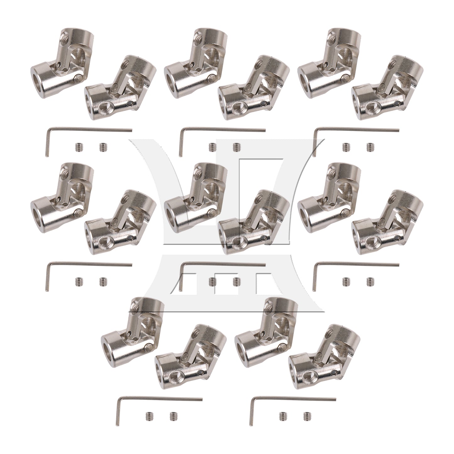 BQLZR  Metal Shaft Coupling Couplers for RC Boat Robot 6-6mm Hole Dia Set
