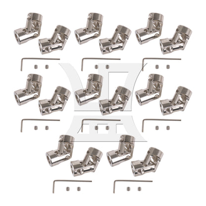 BQLZR  Metal Shaft Coupling Couplers for RC Boat Robot 6-6mm Hole Dia Set