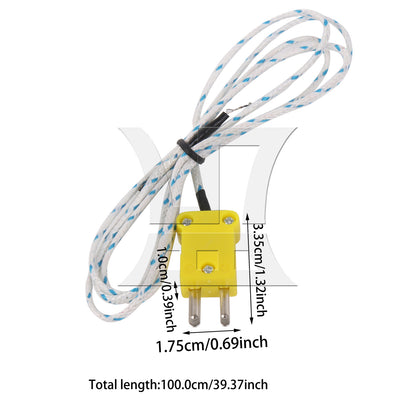 BQLZR 3PCS K-type thermocouple temperature measurement cable 1 meter