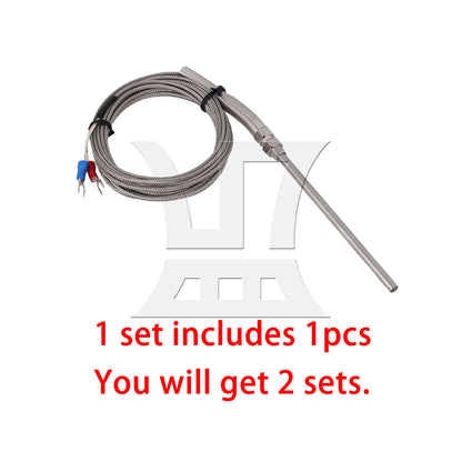 BQLZR Stainless Steel Thermocouple Cable 0.5x10x300cm Silver for Petrochemical Industry
