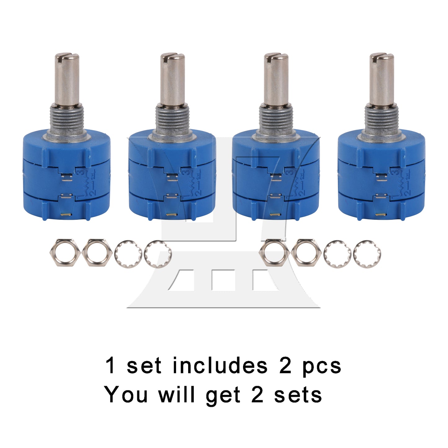 BQLZR 3590S-2-103L 10K Ohm 10-Turn Rotary Wire Wound Precision Potentiometer Pot