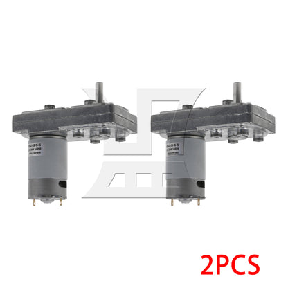 BQLZR 2pcs Square 8mm D Shaft High Torque Motor for Remote Control Curtains 34RPM 12V Silver