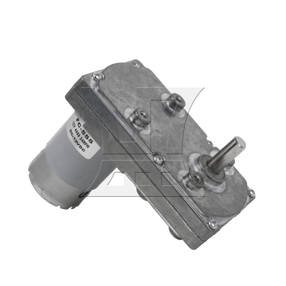 BQLZR 2pcs Square 8mm D Shaft High Torque Motor for Remote Control Curtains 34RPM 12V Silver
