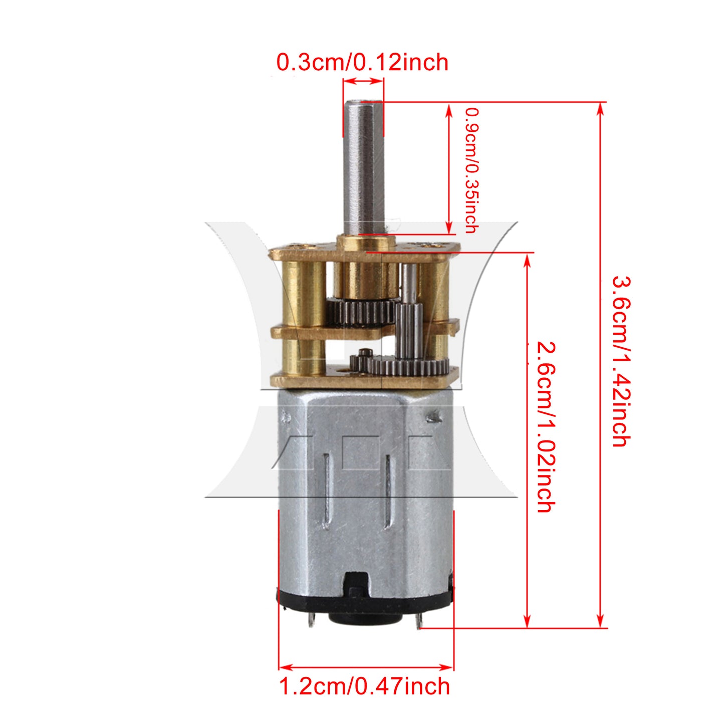 BQLZR High Torque DC 6V 1000RPM Decrease Speed Electric Gearbox Motor 1.2cm