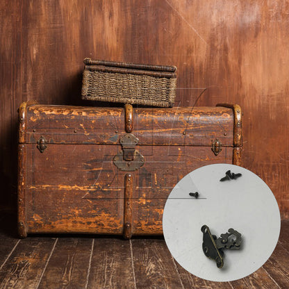 BQLZR 20 x BQLZR Bronze 28x23mm Vintage Style Small Wooden Box Hasp Lock Latch