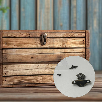 BQLZR 20 x BQLZR Bronze 28x23mm Vintage Style Small Wooden Box Hasp Lock Latch