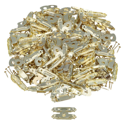 BQLZR 20pcs Mini Jewelry Chest Box Buckles Toggle Hasp Iron Latch Catch Clasp Golden