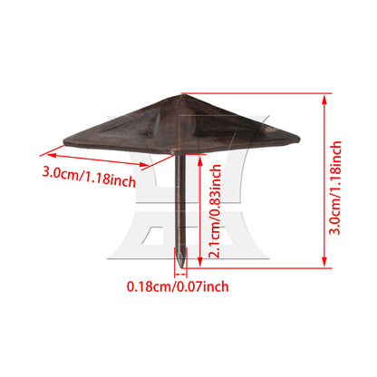 BQLZR Red Bronze Furniture Decorative Nails Upholstery Tacks Square Studs