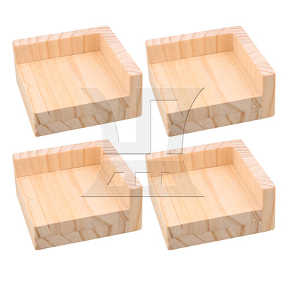 BQLZR  9.8x9.8CM Slot L-shaped Wood Furniture Lifter Sofa Table Leg Riser Add 3cm