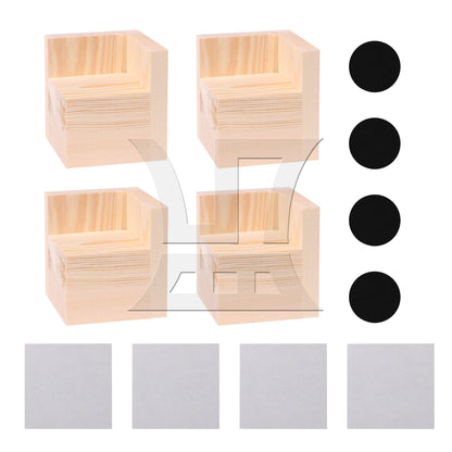 BQLZR 6x6CM Slot L-shaped Wood Furniture Lifter Bed Sofa Table Riser Add 5cm BQLZR