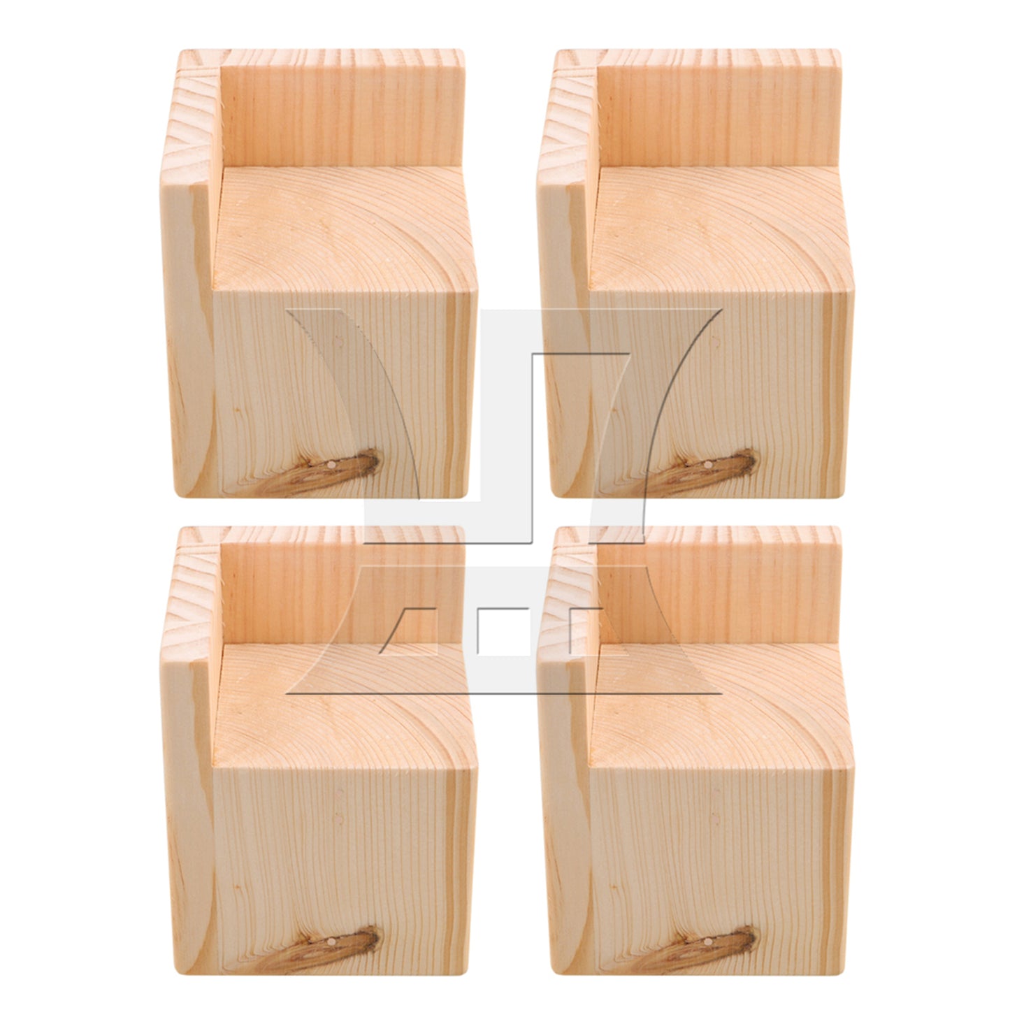 BQLZR 7x7CM Slot L-shaped Wood Furniture Lifter Bed Sofa Table Riser Add 8cm BQLZR