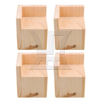BQLZR 7x7CM Slot L-shaped Wood Furniture Lifter Bed Sofa Table Riser Add 8cm BQLZR
