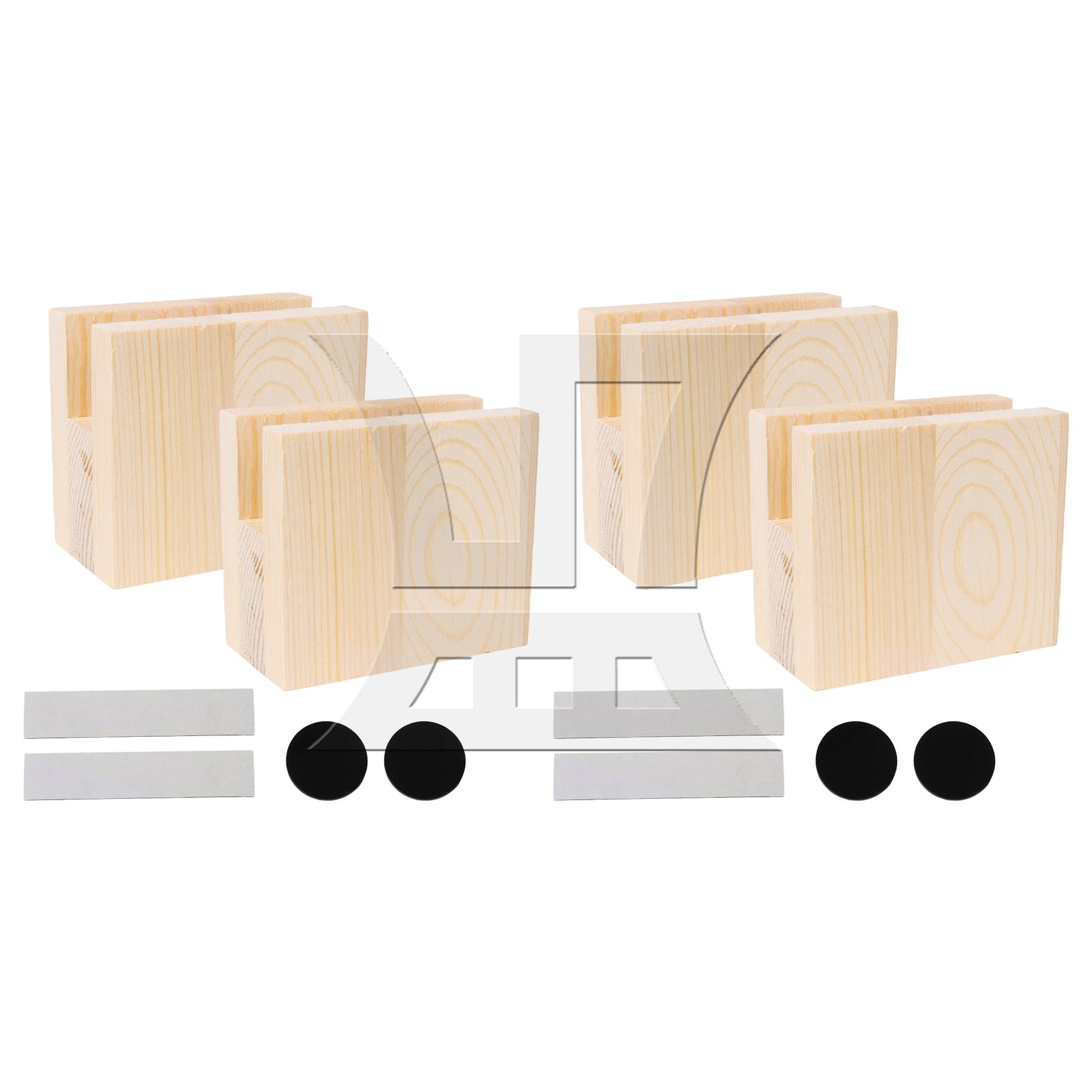 BQLZR  Groove Wood Furniture Lifter Bed Sofa Table Risers Add 5cm