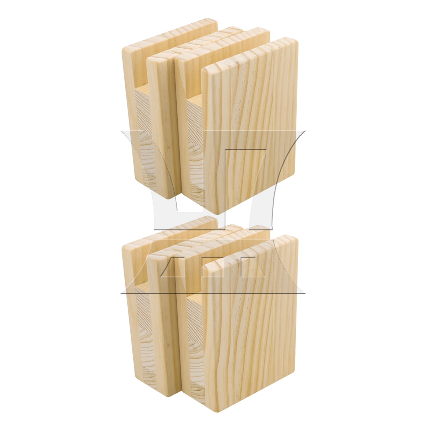 BQLZR  Groove Wood Furniture Lifter Bed Sofa Table Risers Add 5cm
