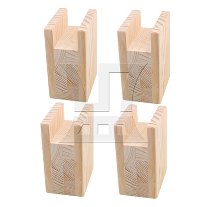 BQLZR 4cm Groove Wood Cube Furniture Lifter Bed Sofa Table Riser Height 5cm
