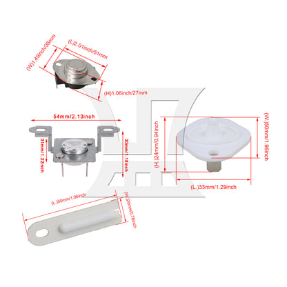 BQLZR Dryer Thermal Fuse Kit 279973 + WP3392519 Fuse + 8577274 Thermistor DIY Parts