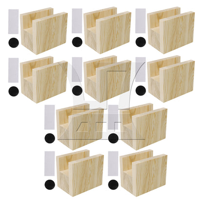 BQLZR 4cm Groove Wood Cube Furniture Lifter Bed Sofa Table Riser Height 5cm