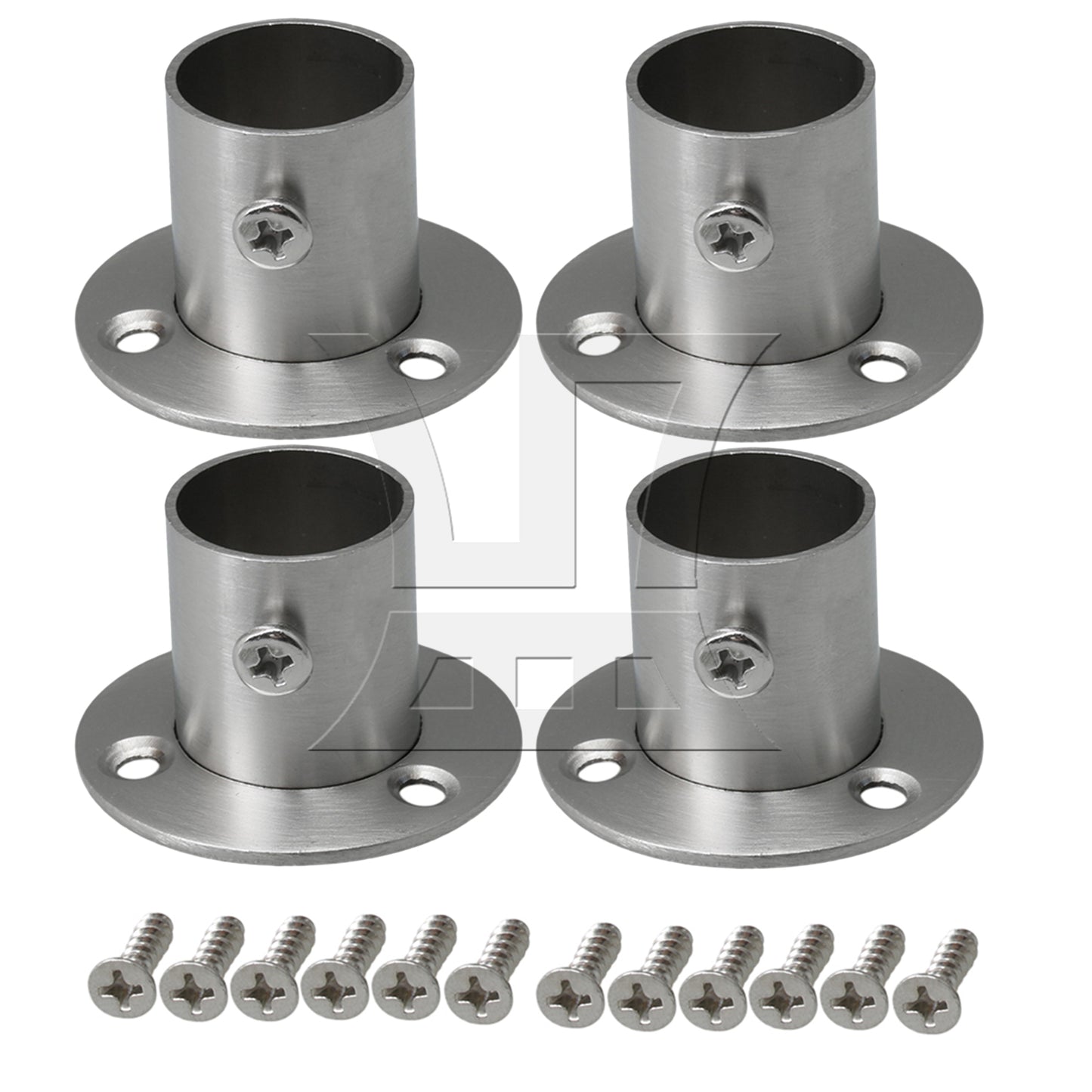 BQLZR 22mm Stainless Steel Pipe Flange Socket Rod Holder Fitting Bracket Hardware