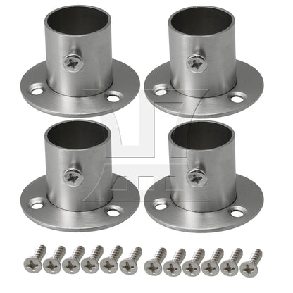 BQLZR 22mm Stainless Steel Pipe Flange Socket Rod Holder Fitting Bracket Hardware