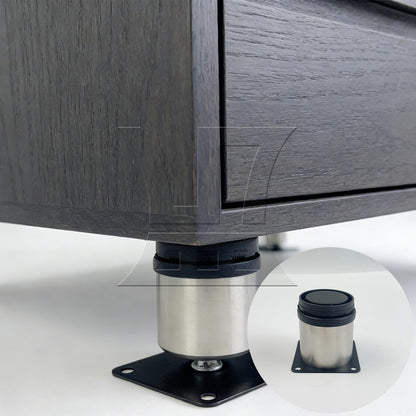 BQLZR 1.97"x2.36" Furniture Legs Stainless Steel Adjustable Cabinet Feet