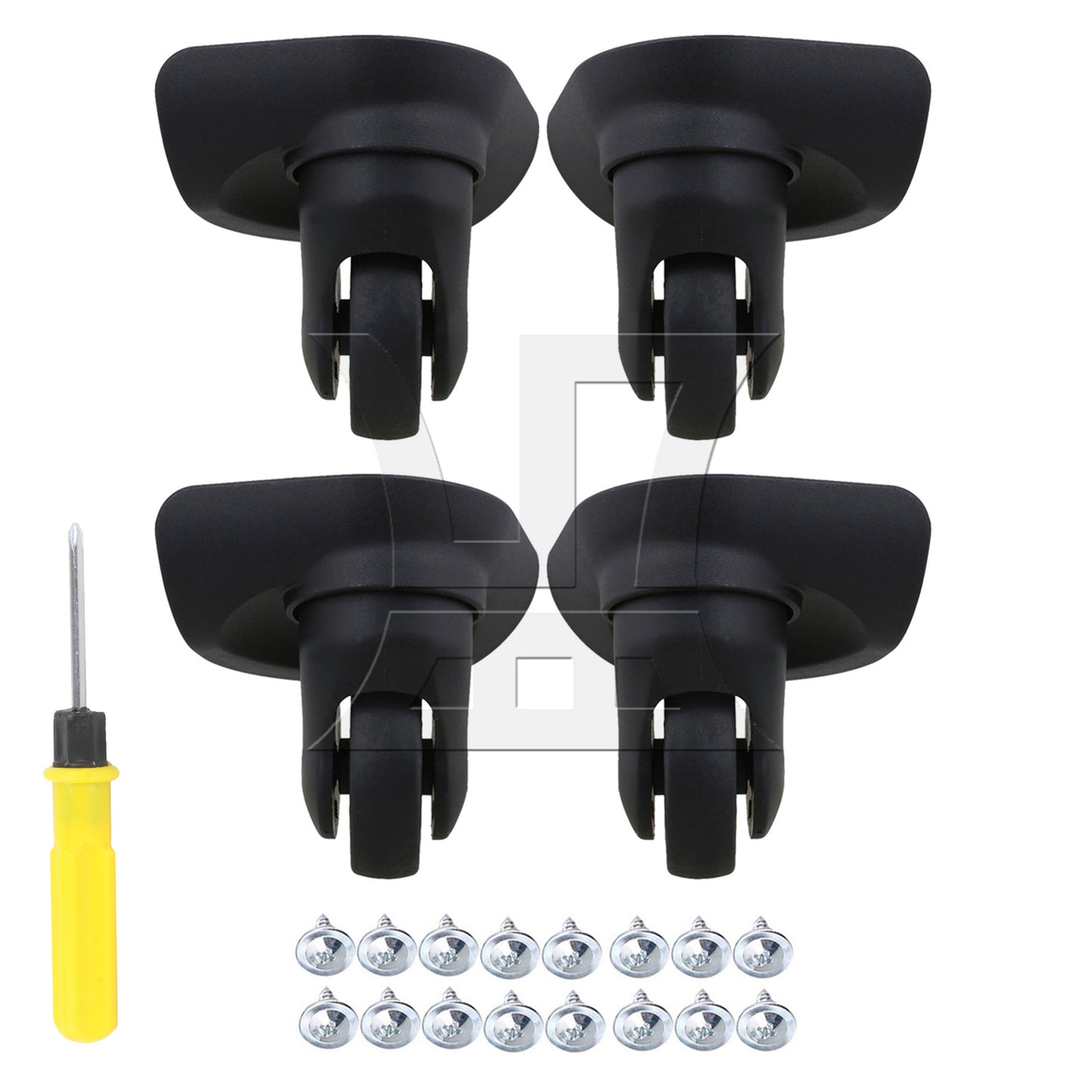 BQLZR Luggage Wheel Replacement Travel Suitcase Caster 3.27 Inches W187 Black Kit