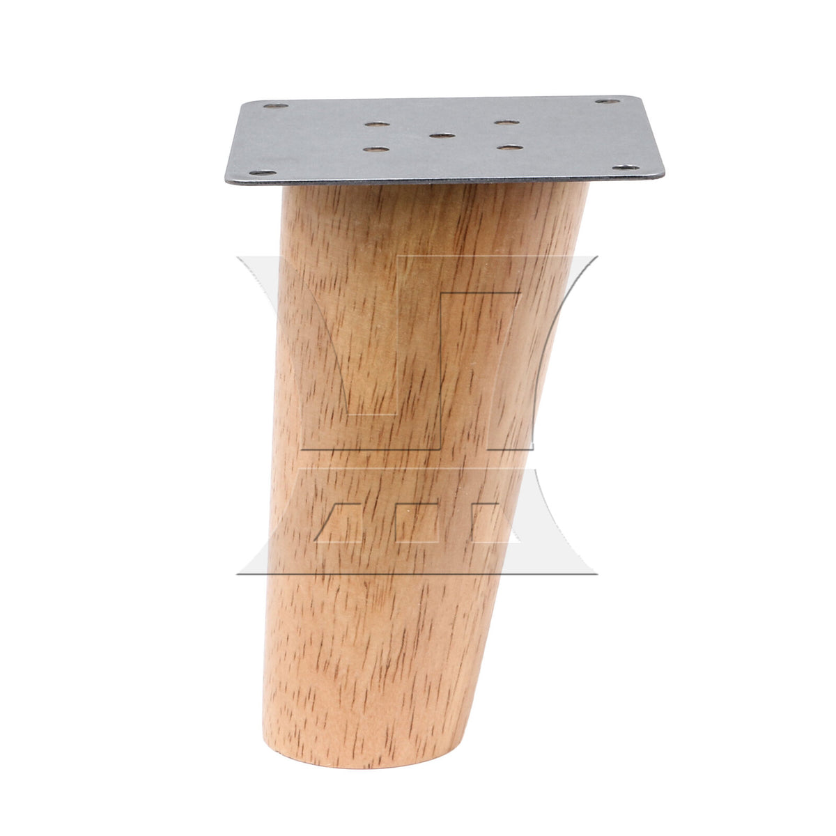 BQLZR 8Pcs Solid Wood Color Furniture Leg 4.72x2.28x1.49inch & Plate & Screw & Pad